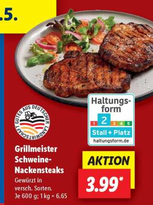 Grillmeister Schweine- Nackensteaks