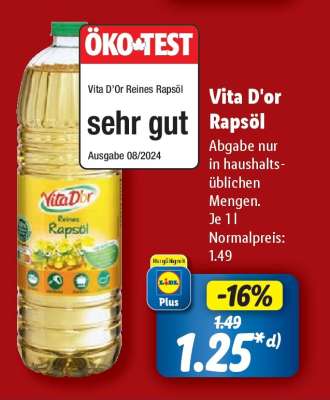 Vita D'or Rapsöl