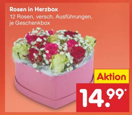 Rosen in Herzbox