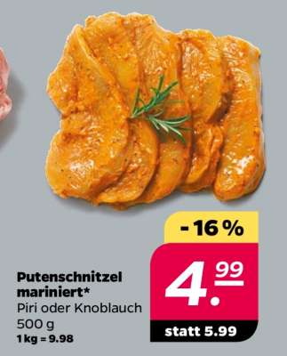 Putenschnitzel mariniert