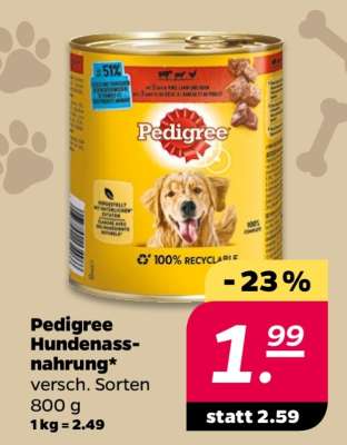 Pedigree Hundenassnahrung*