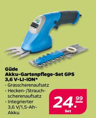 Güde Akku-Gartenpflege-Set GPS 3,6 V LI-ION