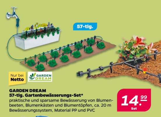 GARDEN DREAM 57-tlg. Gartenbewässerungs-Set