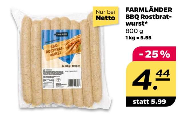 FARMLÄNDER BBQ Rostbratwurst