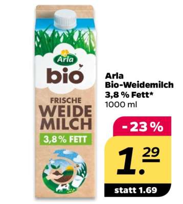 Arla Bio Weidemilch 3,8% Fett