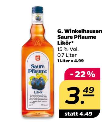 G. Winkelhausen Saure Pflaume Likör