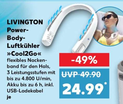 LIVINGTON Power-Body-Luftkühler »Cool2Go«