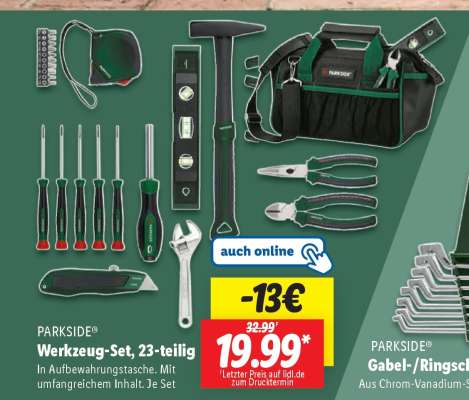 PARKSIDE® Werkzeug-Set, 23-teilig
