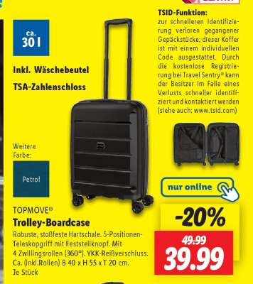 TOPMOVE® Trolley-Boardcase
