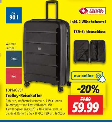 TOPMOVE® Trolley-Reisekoffer