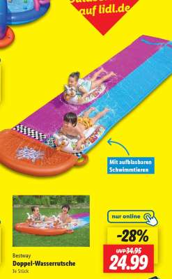 Doppel-Wasserrutsche