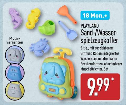 PLAYLAND Sand-/Wasserspielzeugkoffer