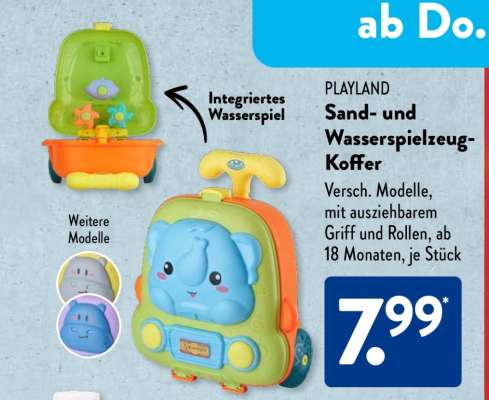 PLAYLAND Sand- und Wasserspielzeug-Koffer