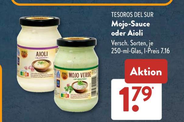 TESOROS DEL SUR Mojo-Sauce oder Aioli