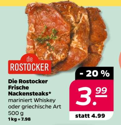 Die Rostocker Frische Nackensteaks