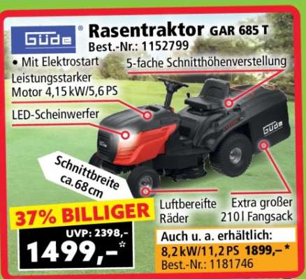 Rasentraktor GAR 685 T
