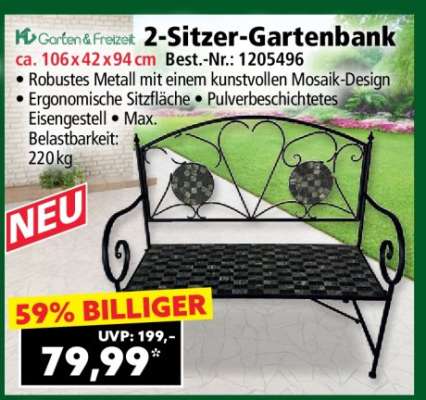 2-Sitzer-Gartenbank
