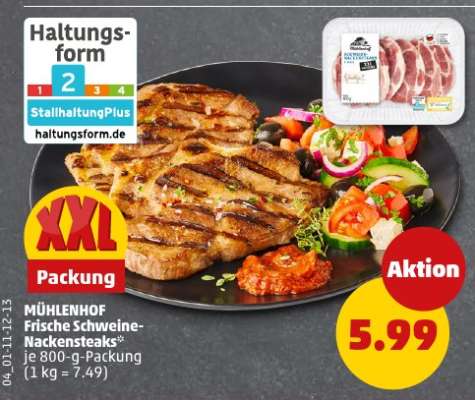 MÜHLENHOF Frische Schweine-Nackensteaks