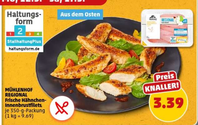 MÜHLENHOF REGIONAL Frische Hähnchen-Innenbrustfilets