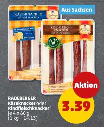 RADEBERGER Käseknacker oder Rindfleischknacker