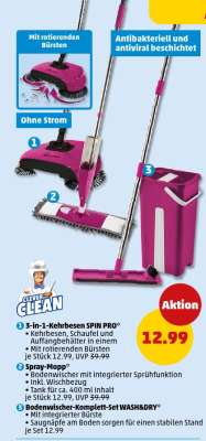 3-in-1-Kehrbesen SPIN PRO