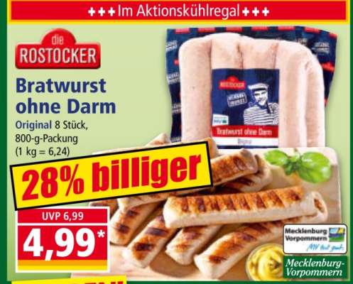 Bratwurst ohne Darm