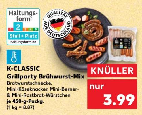 K-CLASSIC Grillparty Brühwurst-Mix