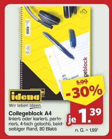Collegeblock A4