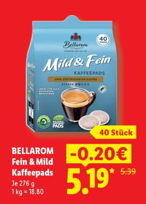 Bellarom Fein & Mild Kaffeepads