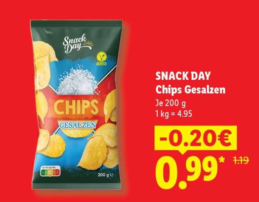 Snack Day Chips Gesalzen