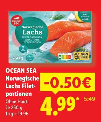 Ocean Sea Norwegische Lachs Filetportionen