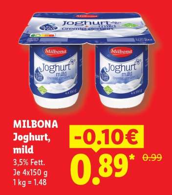 Milbona Joghurt mild