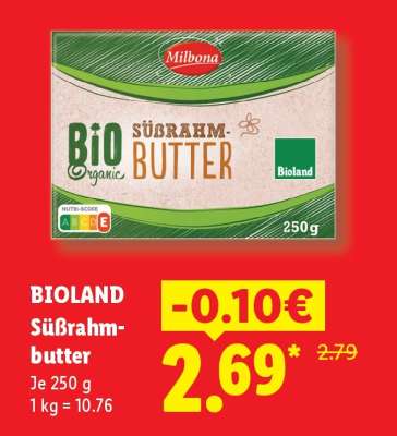 Bioland Süßrahmbutter