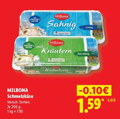 Milbona Schmelzkäse