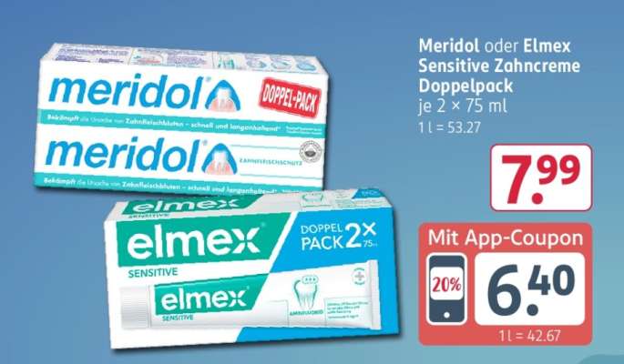 Meridol oder Elmex Sensitive Zahncreme Doppelpack