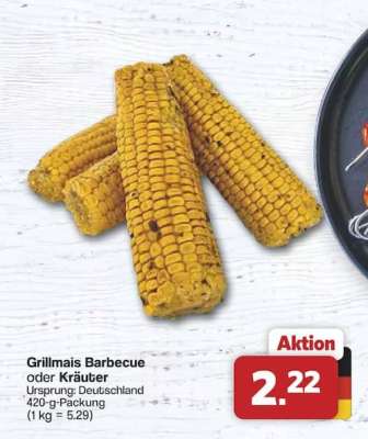 Grillmais Barbecue oder Kräuter