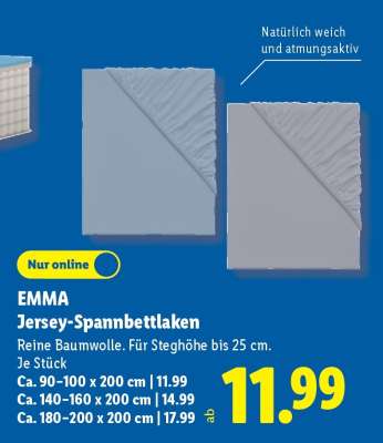EMMA Jersey-Spannbettlaken