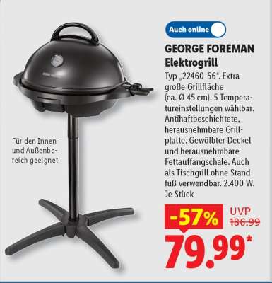 GEORGE FOREMAN Elektrogrill