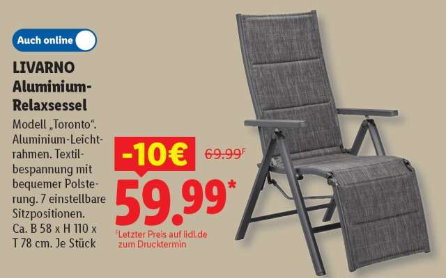 Livarno Aluminium-Relaxsessel