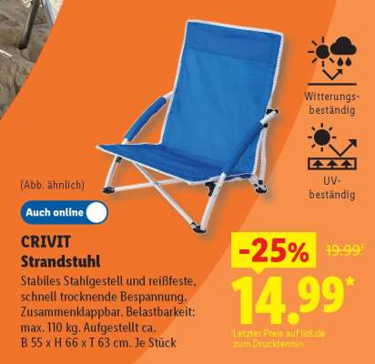 CRIVIT Strandstuhl