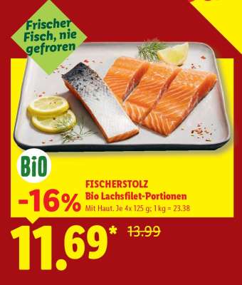 Fischerstolz Bio Lachsfilet-Portionen