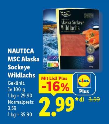 Nautica MSC Alaska Sockeye Wildlachs