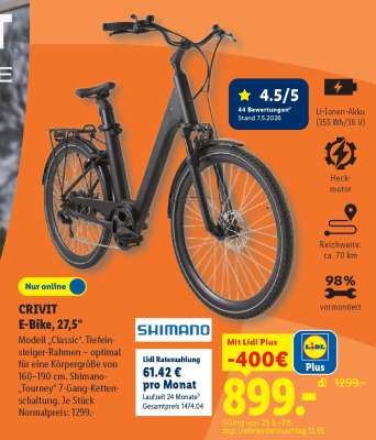 CRIVIT E-Bike, 27,5"