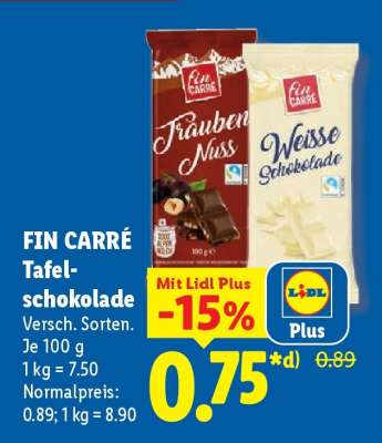 Fin Carré Tafelschokolade