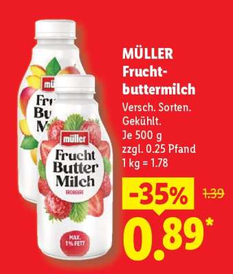 Müller Fruchtbuttermilch