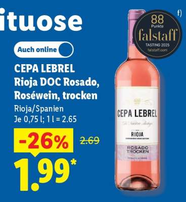 Cepa Lebrel Rioja DOC Rosado, Roséwein, trocken