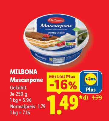 Milbona Mascarpone