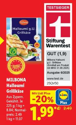 Milbona Halloumi Grillkäse