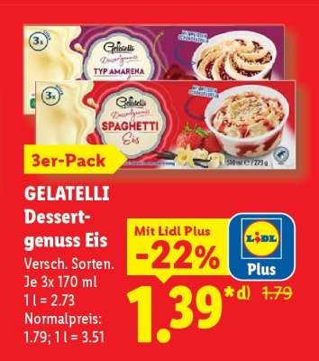 GELATELLI Dessert-genuss Eis