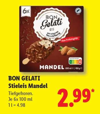 Bon Gelati Stieleis Mandel